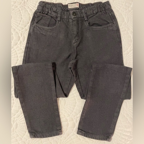 Zara Boys 5 Pocket Ribbed Pant Size 11/12 Gray-Black - Picture 3 of 17